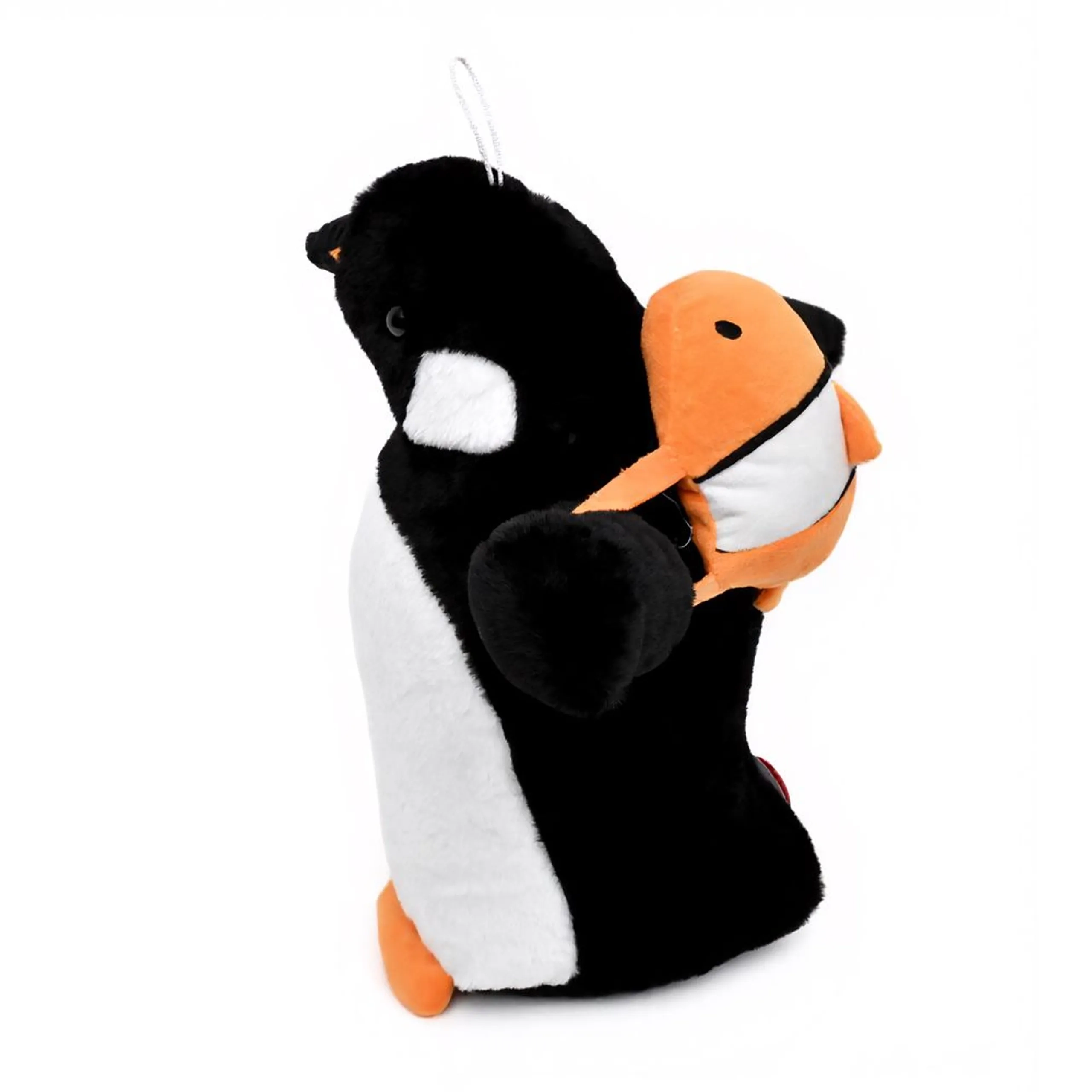 Penguin With Blue Fish 30 cm Plush