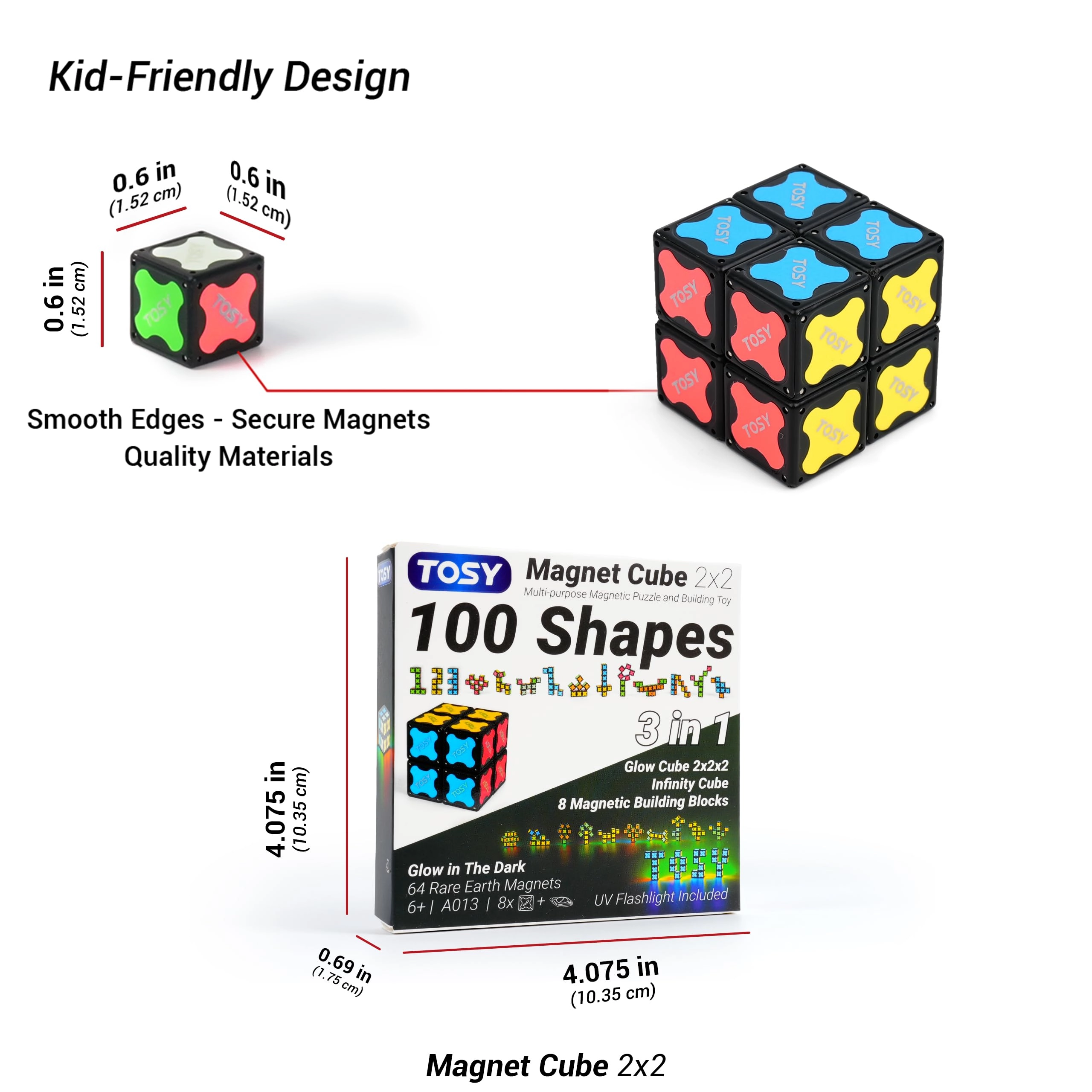Magnet Cube 2x2 - 6+ 8 pieces