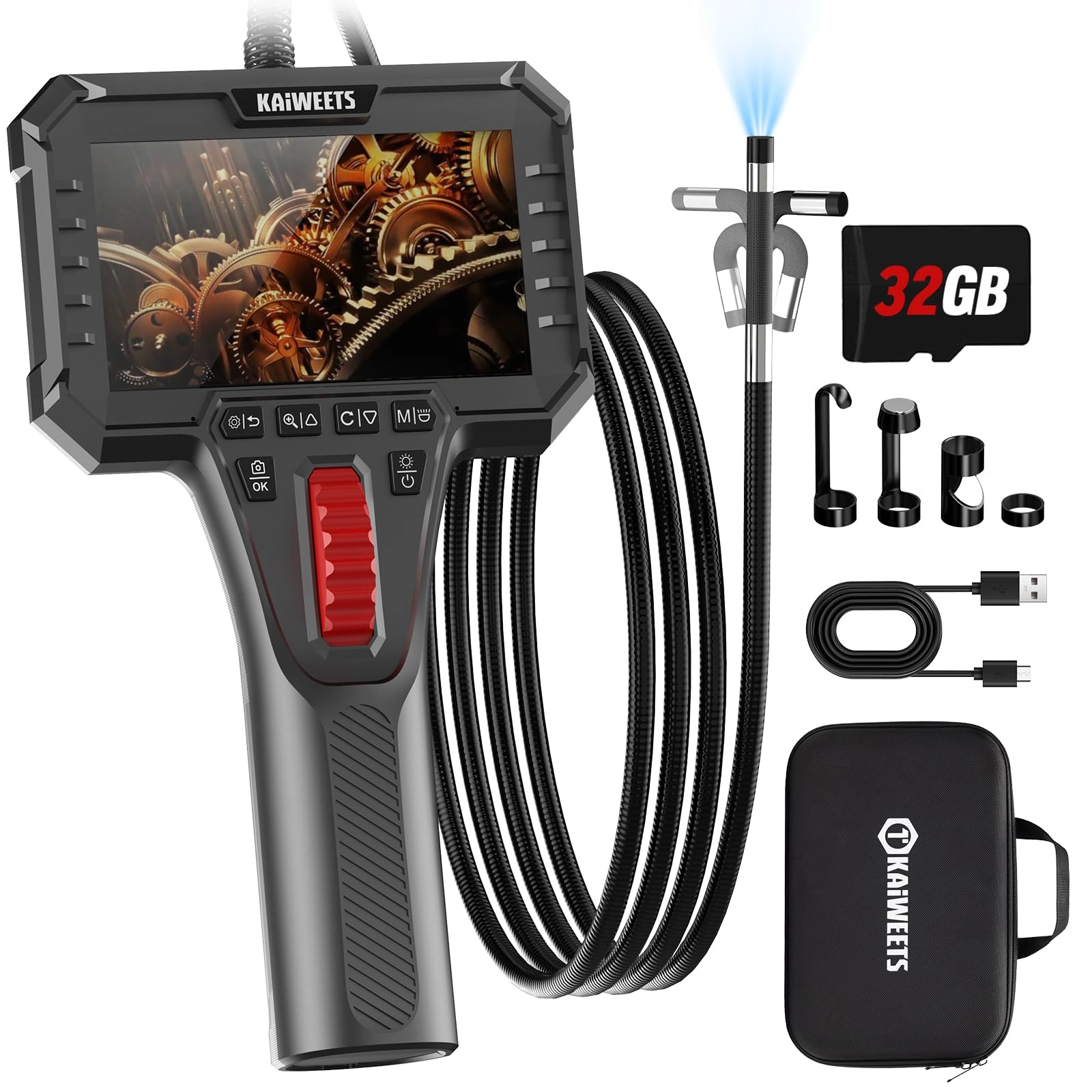 Two-Way Articulating Borescope Camera - 0.25in 5.3FT