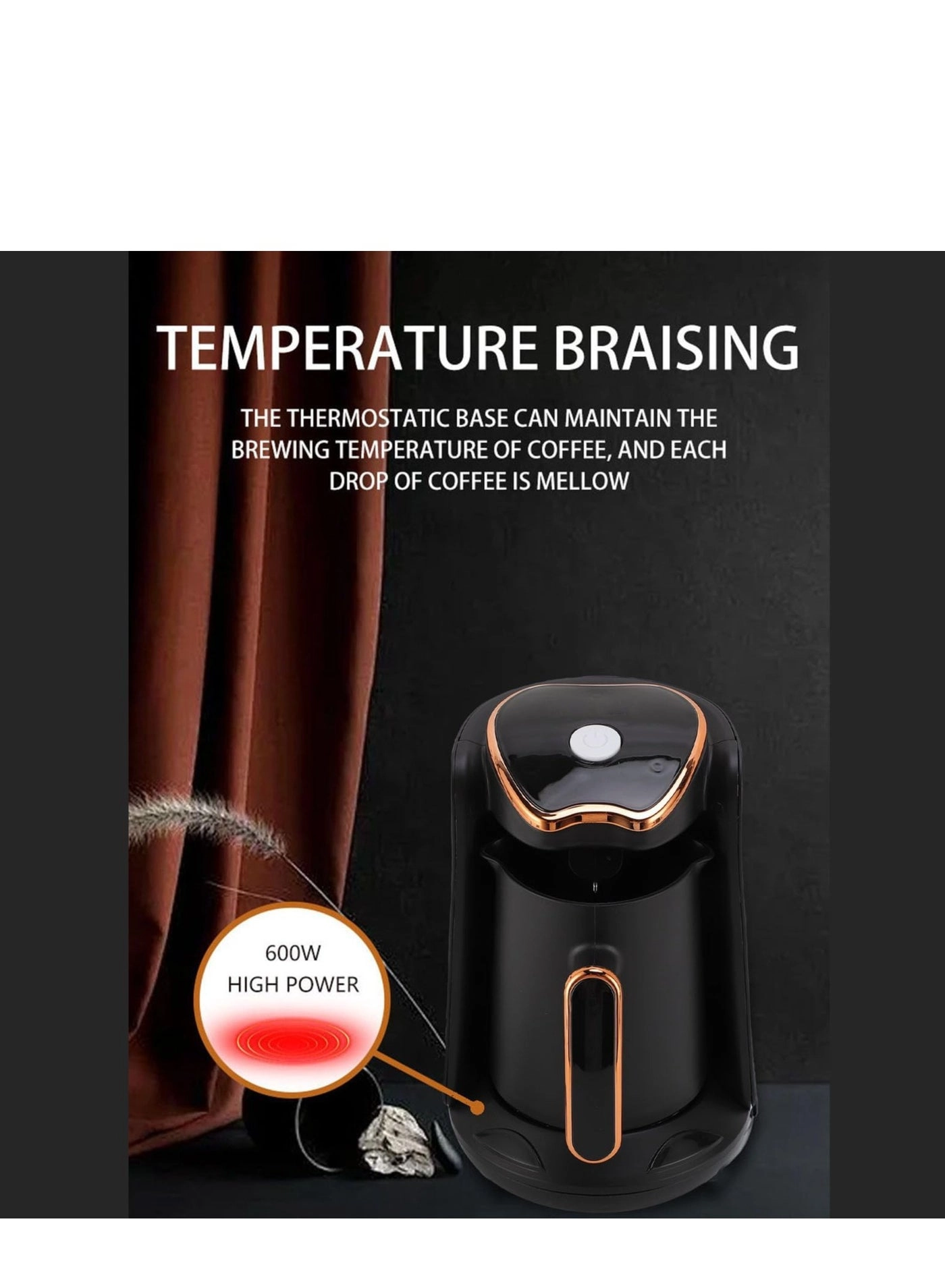 Turkish Coffee Maker - One-Touch Anti-Overflow Dry-burn Protection