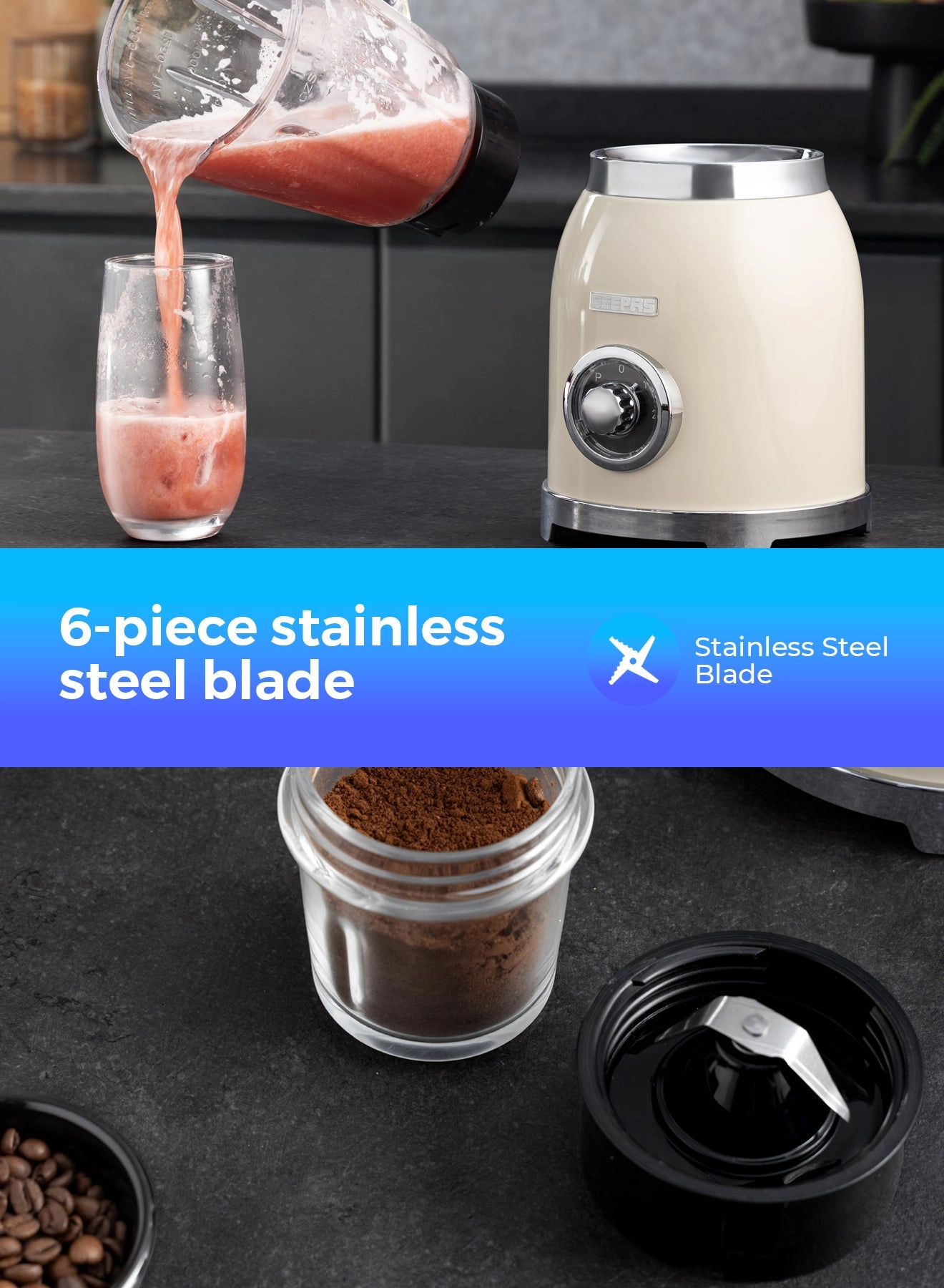 2-in-1 Blender with Grinder - 800 W