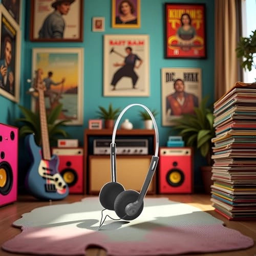 Retro Over-Ear Wired Headphone