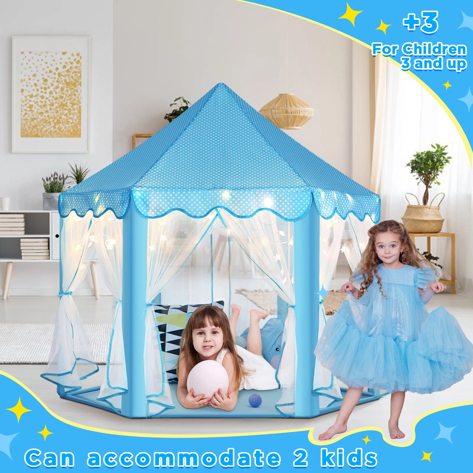 Princess Tent - 55 x 53 inches Pink