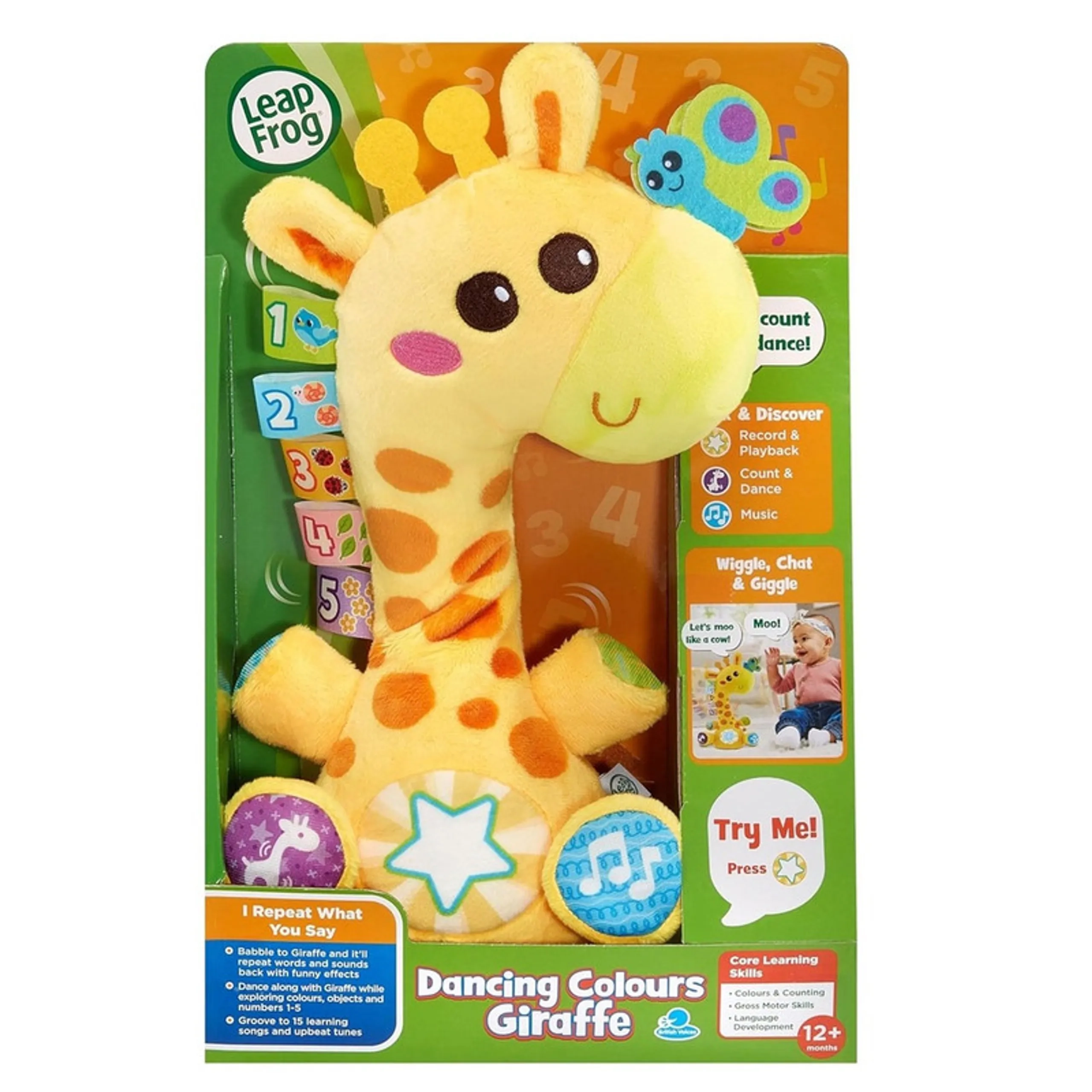 LeapFrog Dancing Colours Giraffe Musical Toy - 12 months+