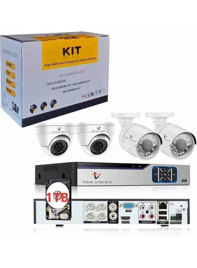 CCTV Camera Security Recording System - 4 4Channel 1080N