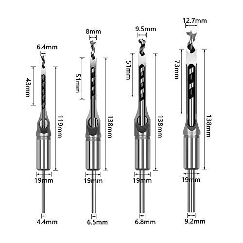 Square Hole Drill Bits - carbide 1/4 inch 5/16 inch 3/8 inch 1/2 inch