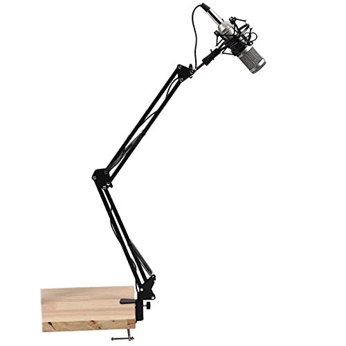 Mic Stand - Extendable Scissor Arm Table Mounting Clamp