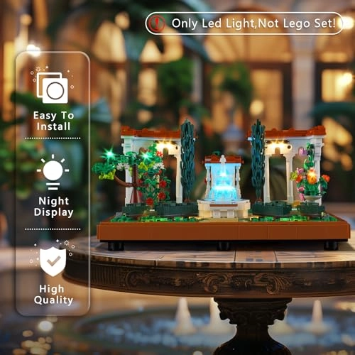 Light Kit for Lego-10359 Fountain Garden - LED Warm White