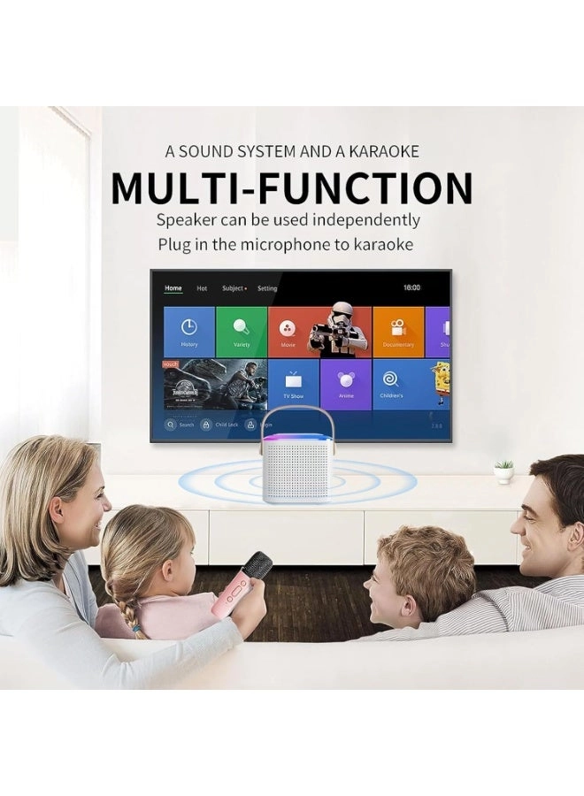 Portable Bluetooth Speaker - 2 handheld, rechargeable wireless microphones