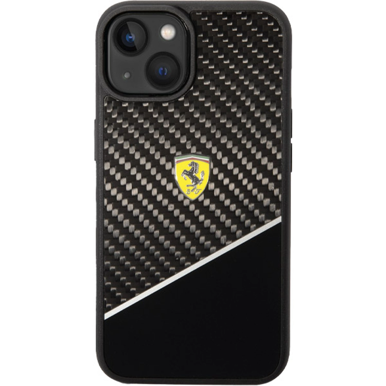 Ferrari Bimaterial Carbon Case for iPhone 14 Plus