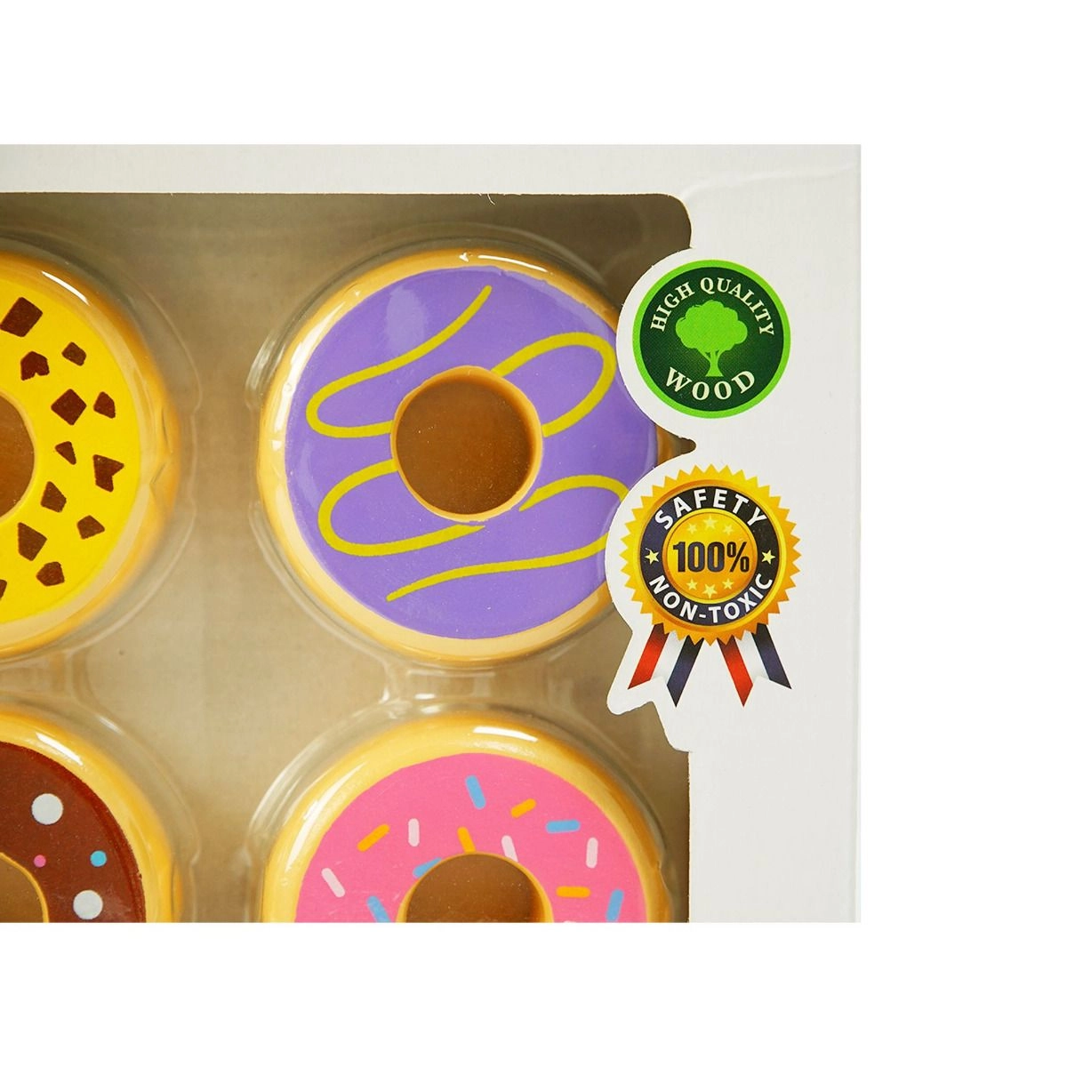 Wooden Donuts Play Set - 18 Months 6 pieces