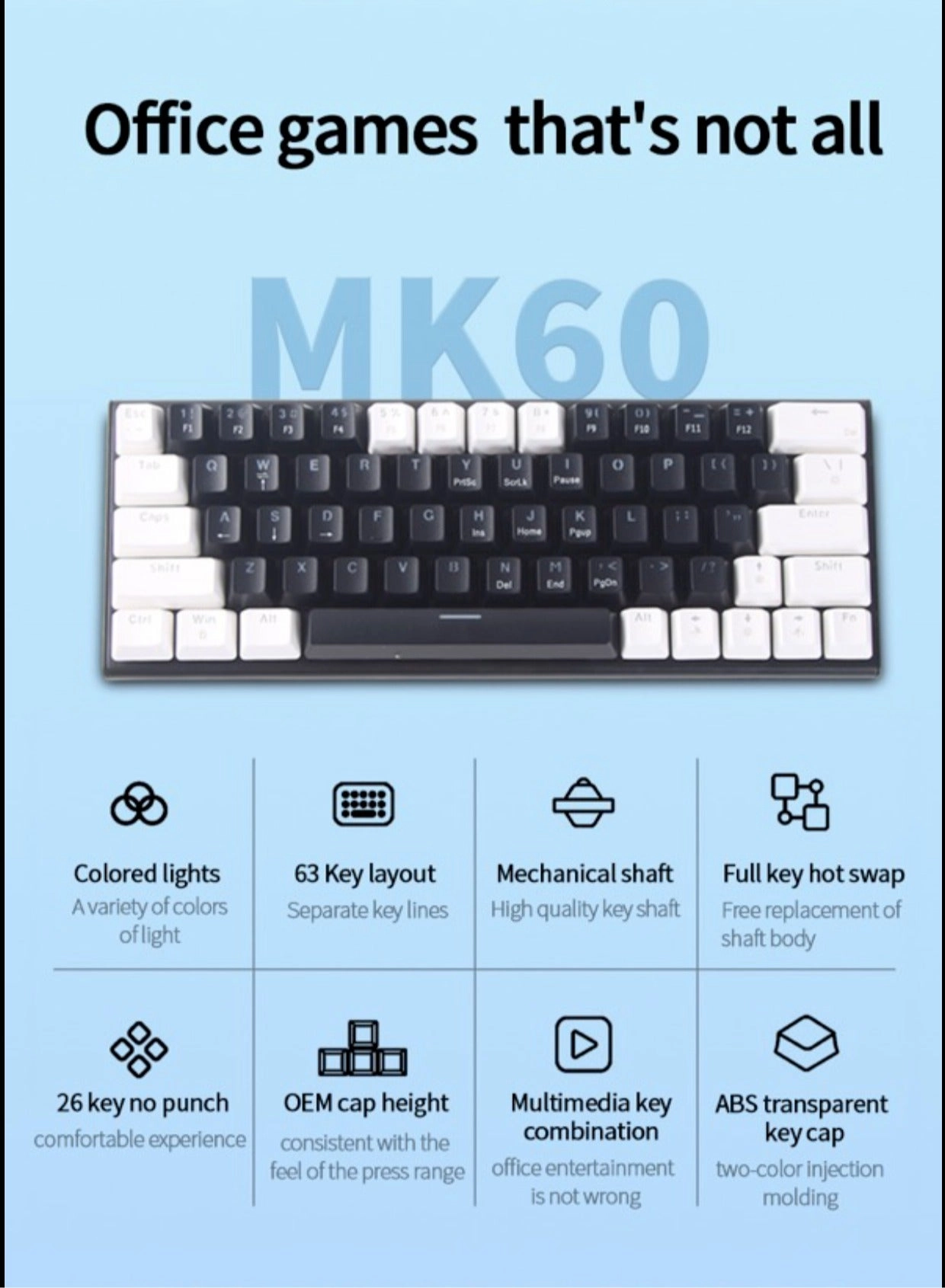 60% keyboard - US Wired