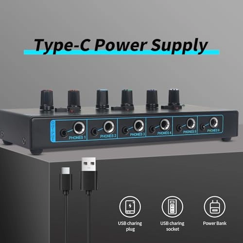Headphone Amp Amplifier - 6-Channel