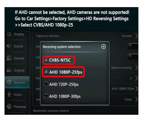 HD Car Rear View Camera - Wire AHD1080P