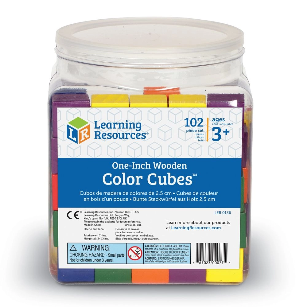 Learning Resources Wooden Colour Cubes - 3+ 102 pieces