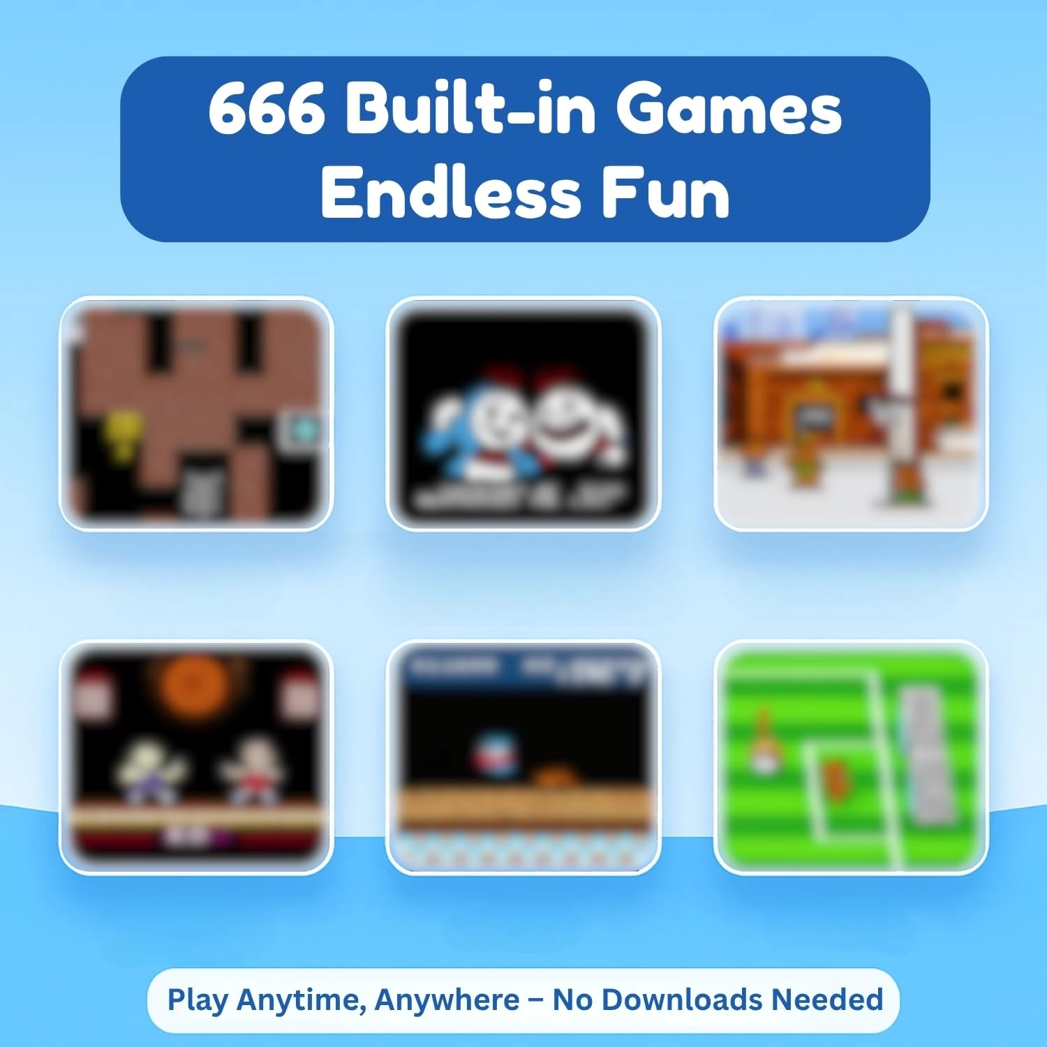 Handheld Game - 666-in-1 TV Output Rechargeable