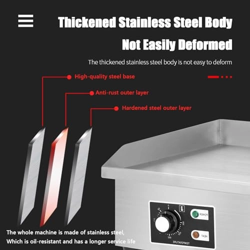 Commercial Electric Griddle - 73 x40cm