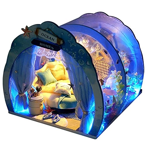 Miniature Dollhouse Ocean Bedroom Kit - Ocean 1:24