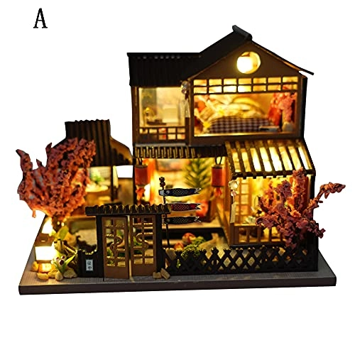 Miniature Wooden Dollhouse - Japanese Style Villa