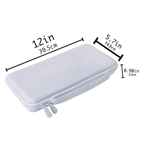 Hard Carrying Case Compatible with Logitech MX Keys Mini - White