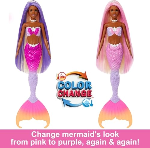 Brooklyn Mermaid Doll - Pink Hair Water-Activated Color Change Ages 3+