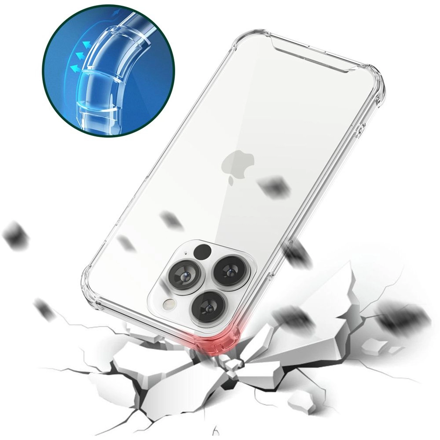 Anti-Shock Case for Apple iPhone 13 Pro - TPU and PC