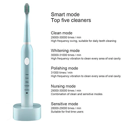 Smart electric toothbrush - 6 Brush Heads Sonic 5 Modes