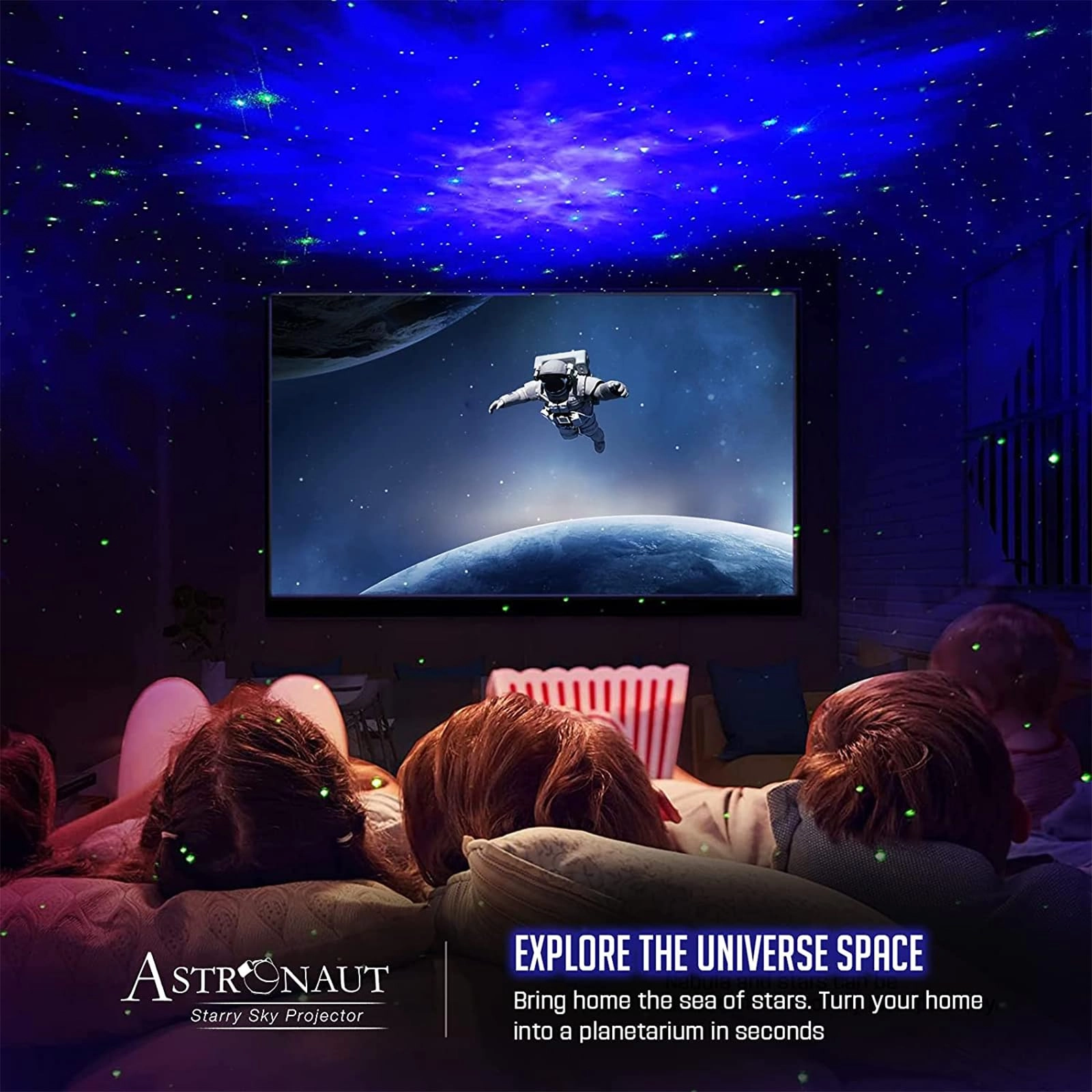 Astronaut Galaxy Projector - Corded Electric Colorful