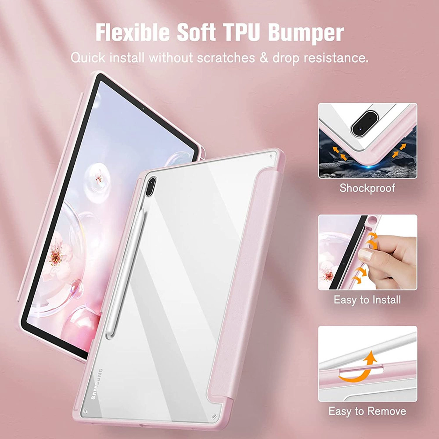 Magnetic Case with Screen Protector for Samsung Galaxy Tab S8 Ultra 14.6-inch