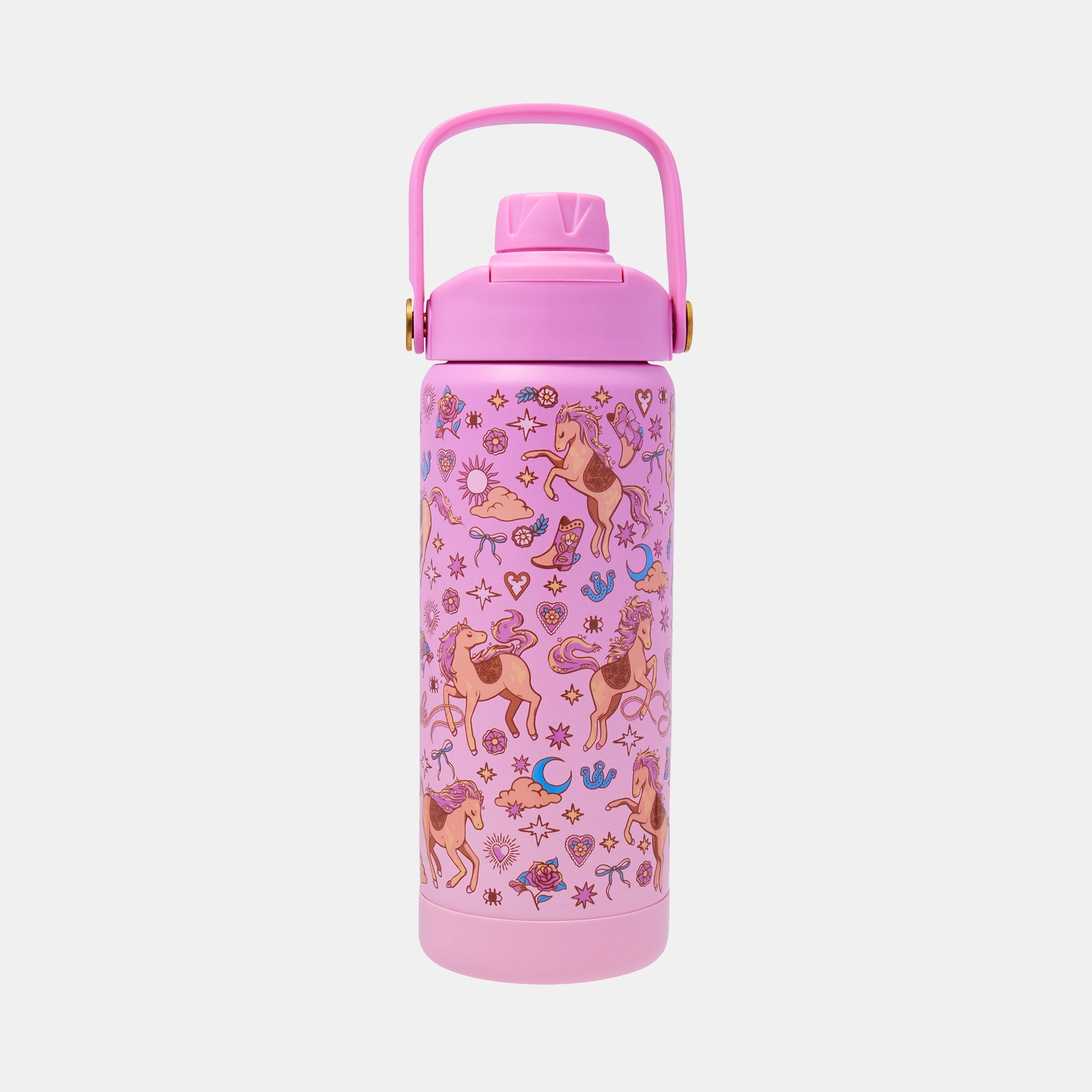 Smiggle Wildflower Insulated Bottle 550 ml - Screw Top Lid