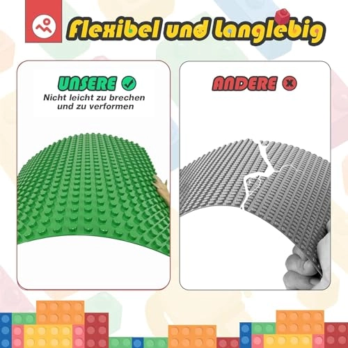 Large Building Block Base Plates - 2pcs