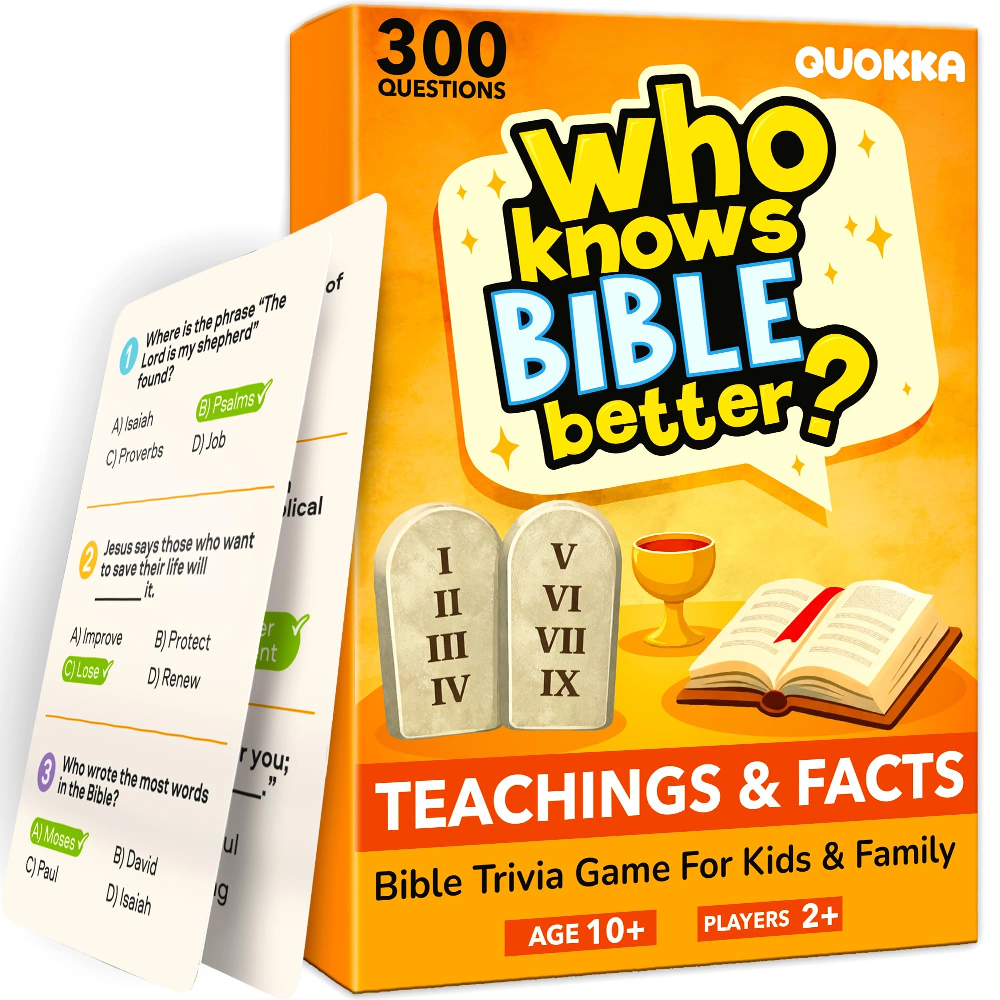 quokka Who Knows Bible Better: Teachings and Facts - Card Game