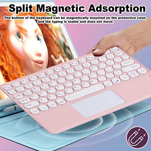 Wireless Bluetooth Keyboard with Touchpad - Pink Rechargeable