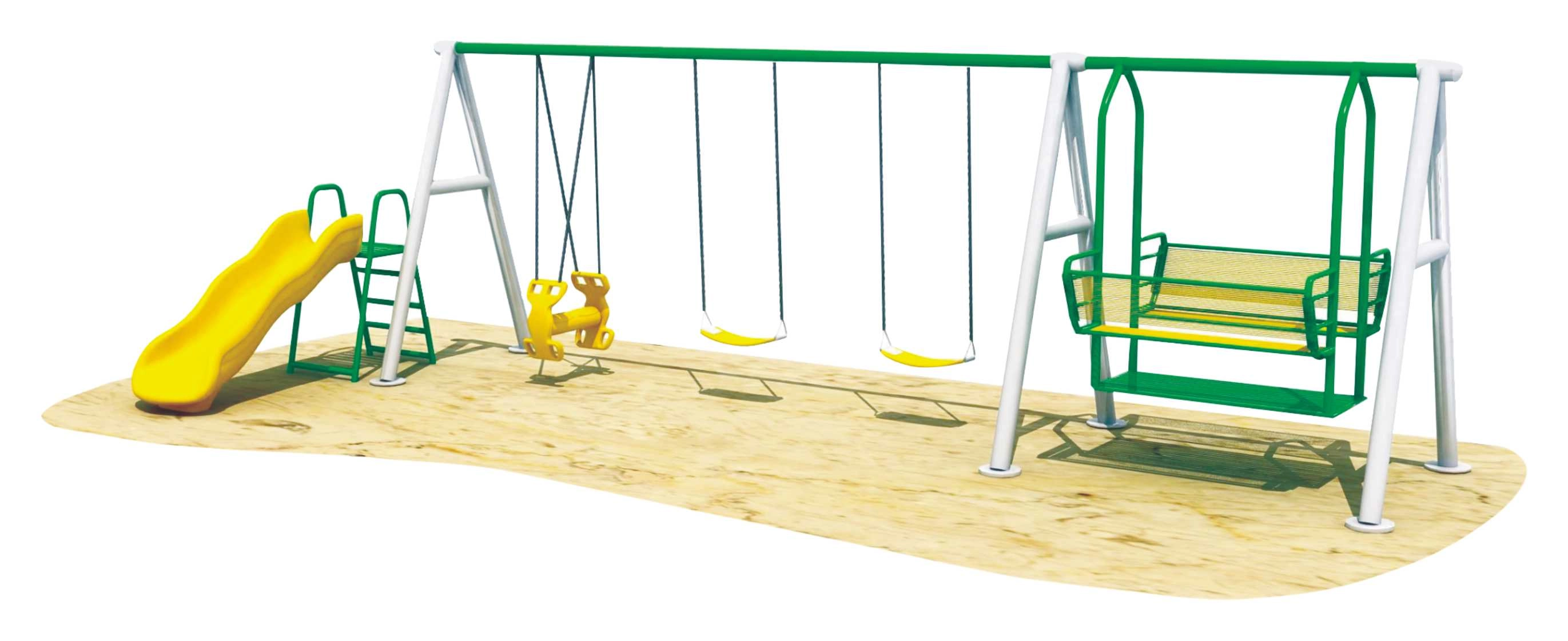 Multi Purpose Kids Outdoor Playing Equipments - 770x320x280cm 2+ Years