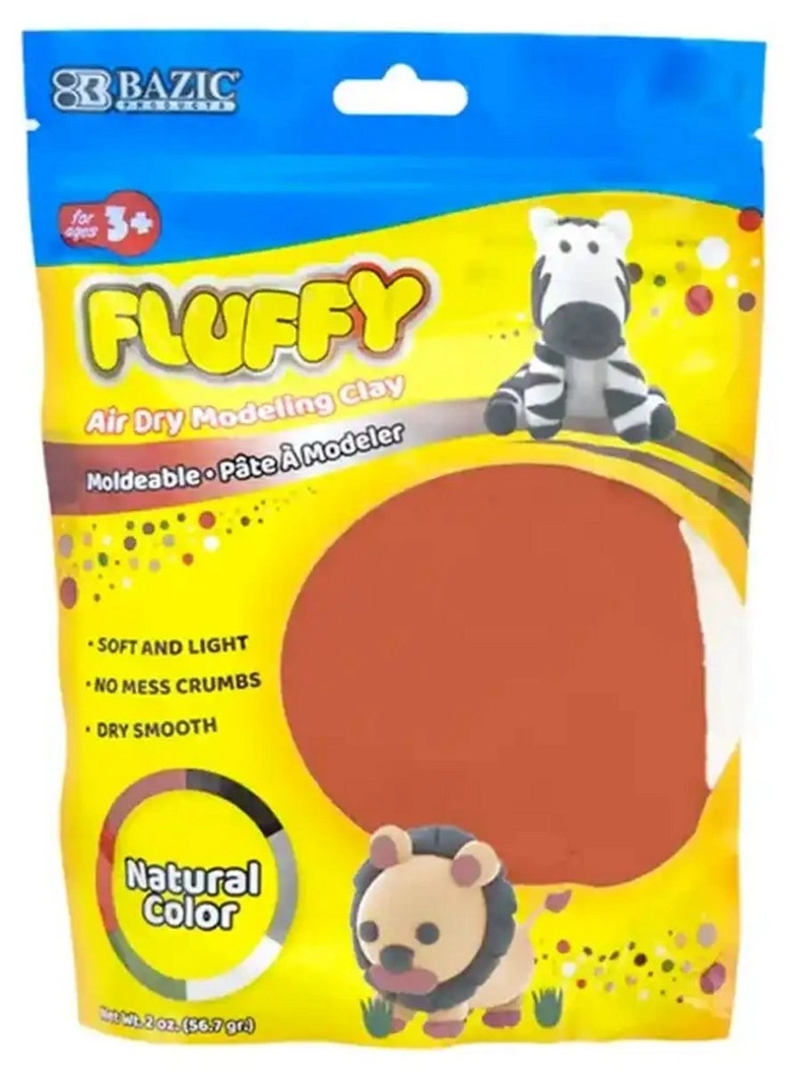BAZIC Natural Colors Fluffy Air Dry Modeling Clay - 56.7g