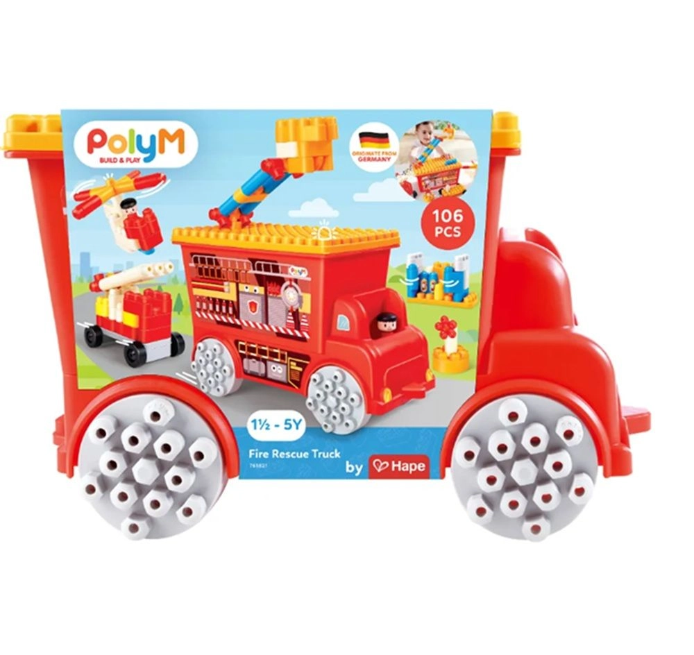 Poly M Fire Rescue Truck - 106-piece