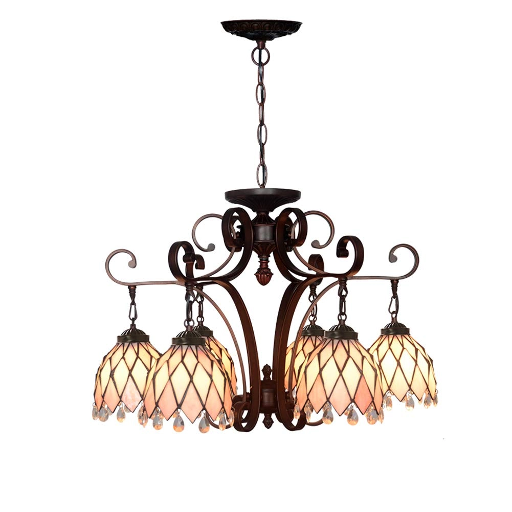 Tivani Chandelier - Blue tiffany 3 heads