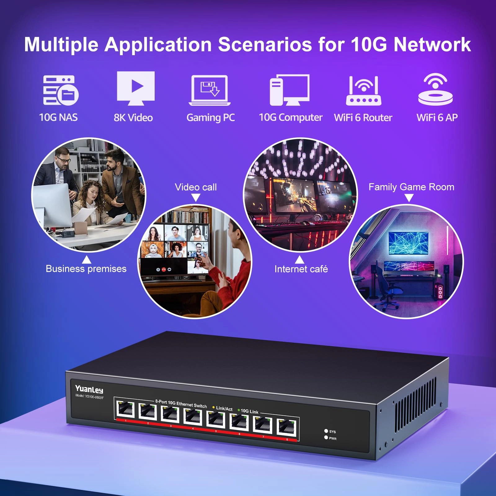 8 Port 10G Switch 8-Ports