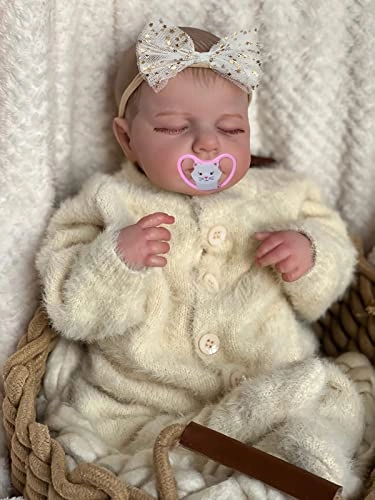 Reborn Baby Doll - 24 Inch Hand-Rooted Hair Ages 3+
