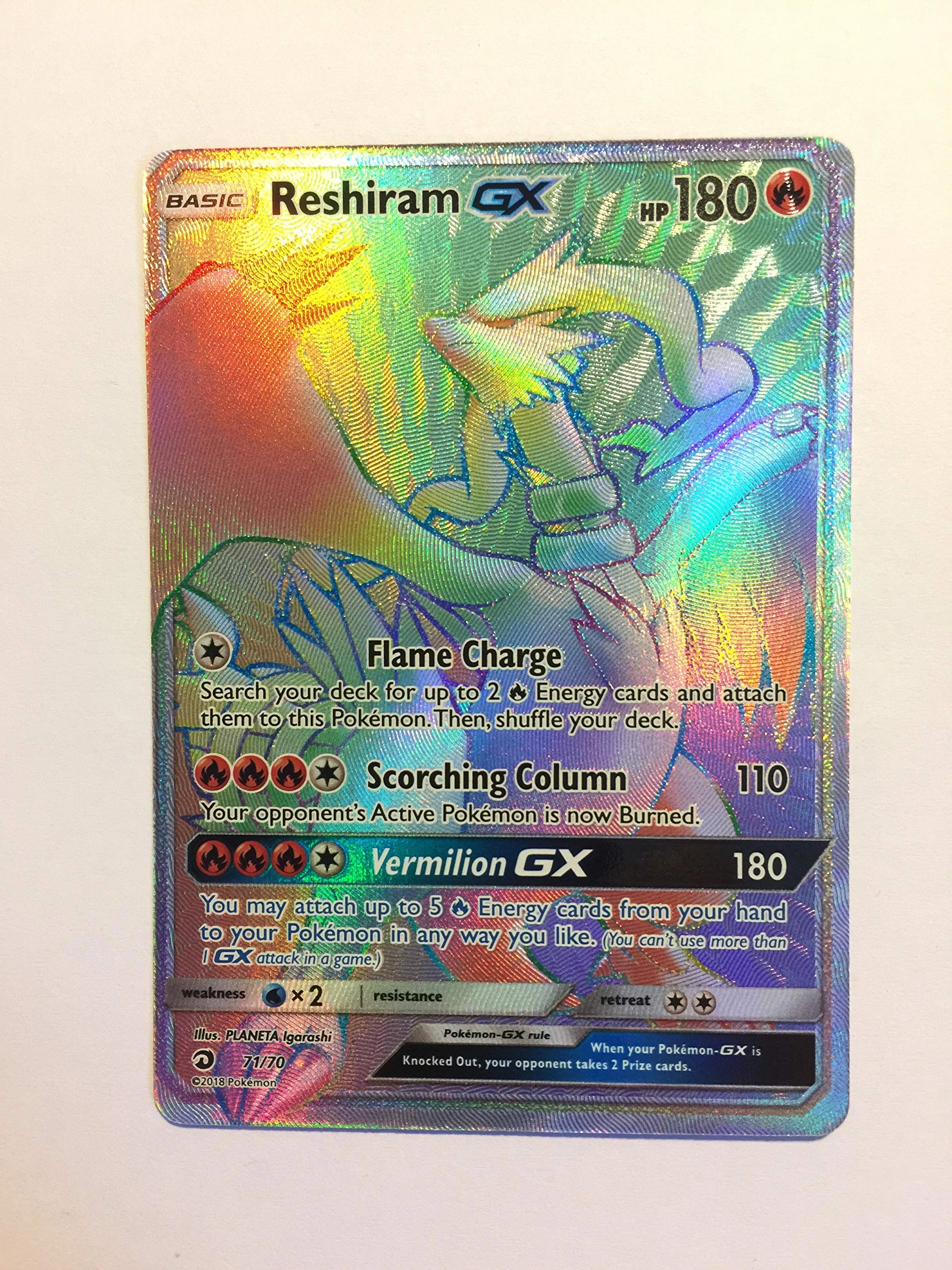 Pokémon Company Reshiram-GX 71/70 - Sun & Moon: Dragon Majesty
