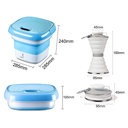 Portable Washing Machine,Turbine Folding Mini Usb Laundry Washer,Perfect For Apartments, Rvs And Small Space Living Shandongmt (Color : B)