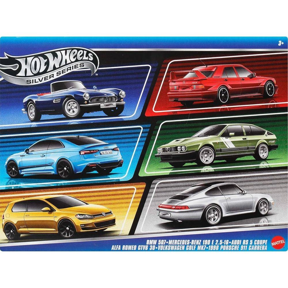 Silver Series Euro Style Die-Cast Cars - 1:64 6pcs