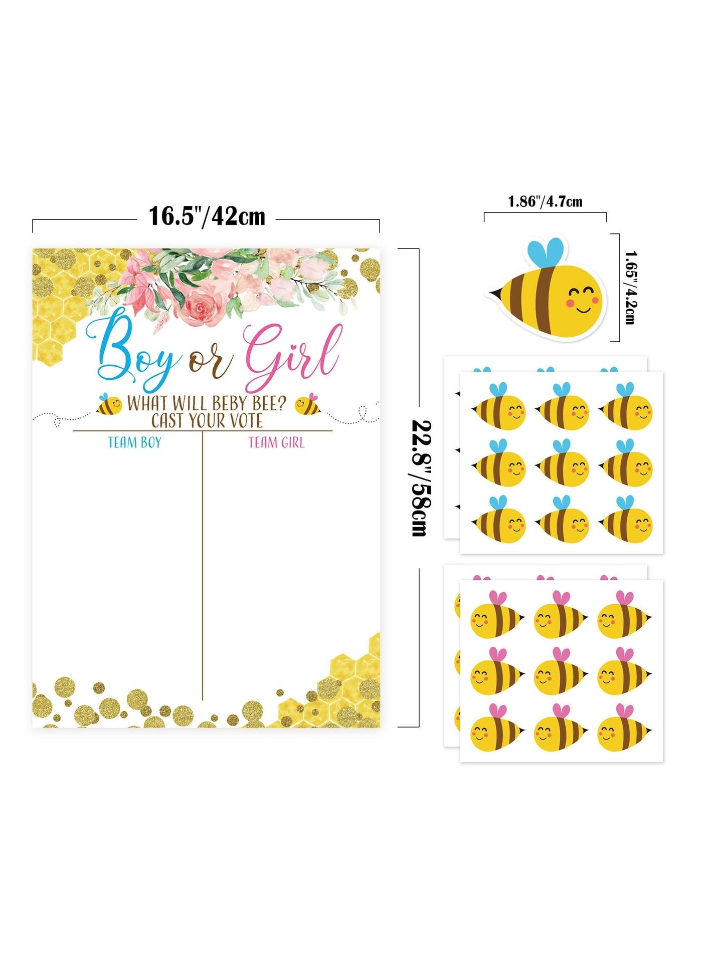 Baby Gender Reveal Board - 36 piece(s)