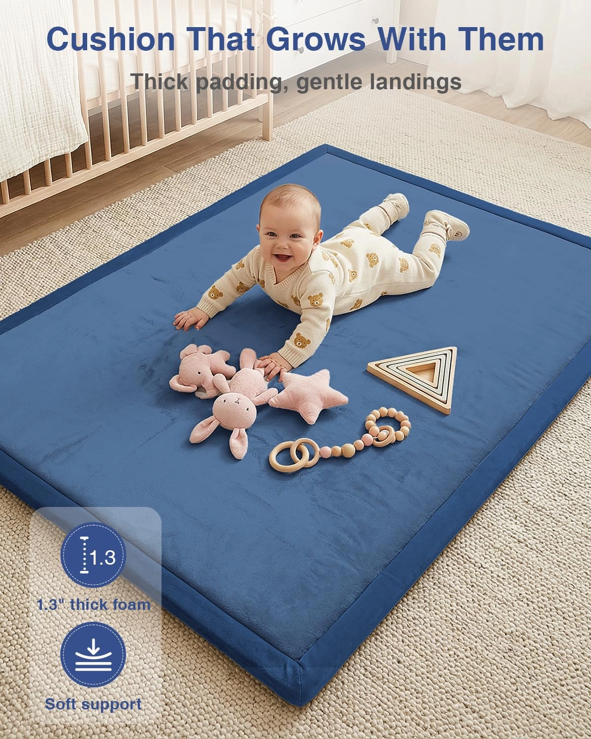 Baby Play Mat - 50x50 Green