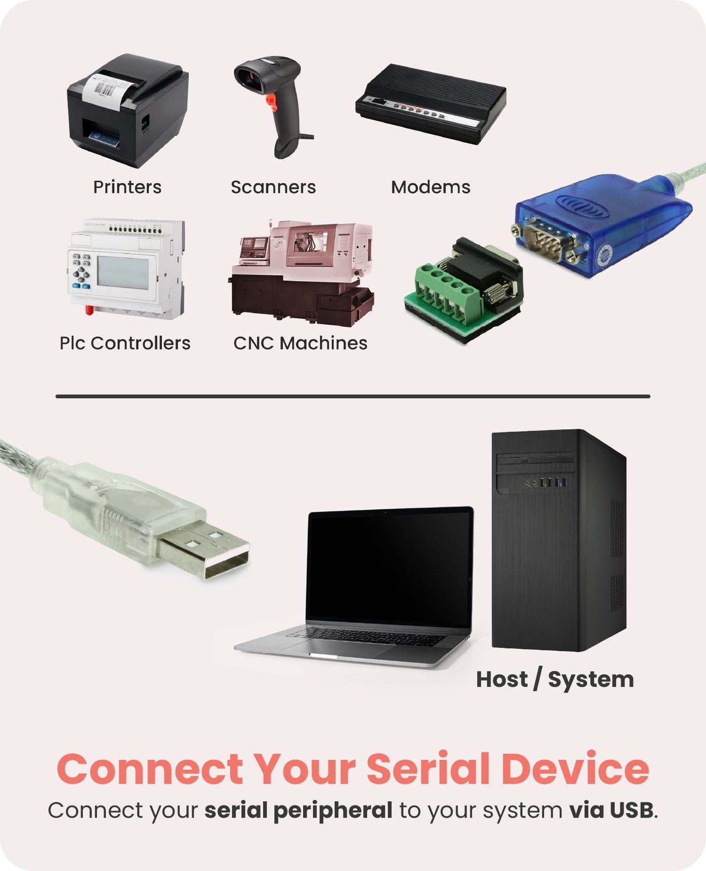 USB to RS-485/422 Serial Adapter