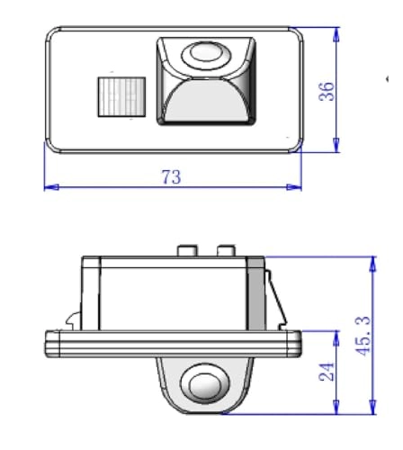 Reverse AHD Car License Plate Light Rear View Camera - Night vision AHD and CVBS 1080P