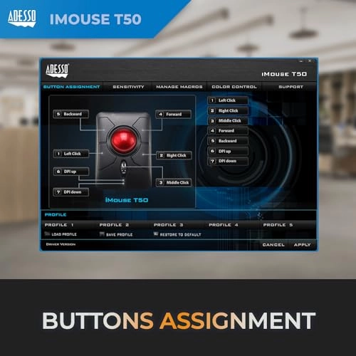 iMouse T50 Trackball Mouse - Wireless