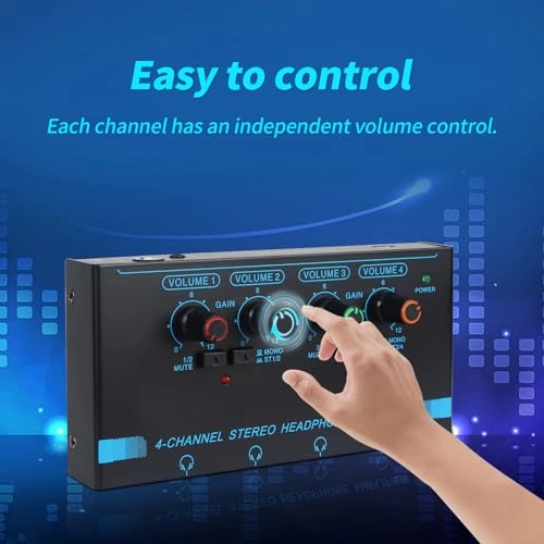 Headphone Amp Amplifier - 4-Channel Metal DC 12V