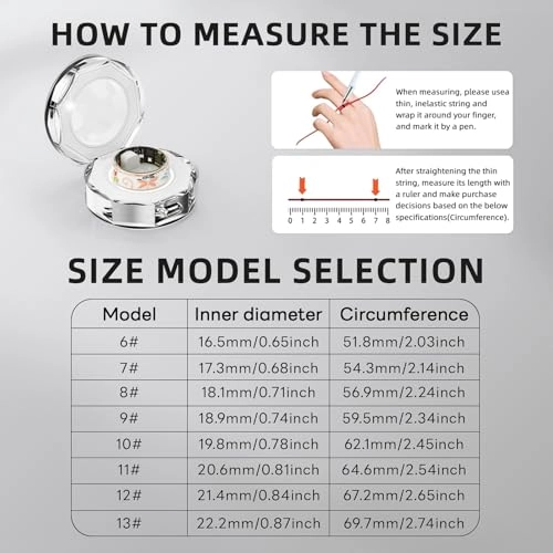 Health Ring - 17.3mm Enamel Flower Pattern IP68 Waterproof