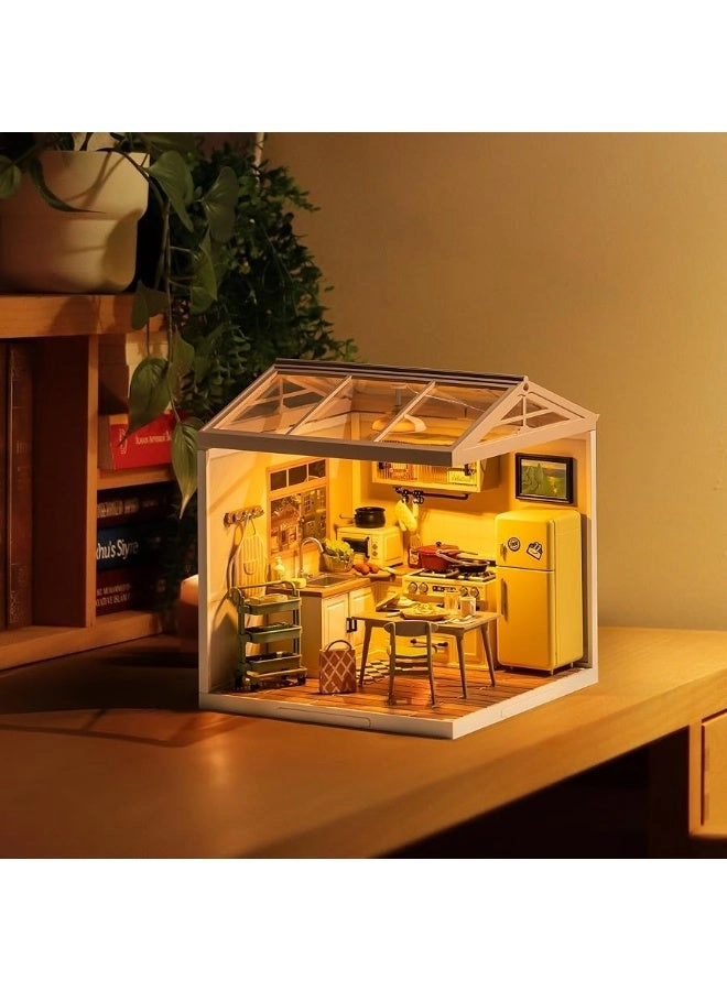 ROKR Miniature House Kit - 152 Pieces Wood